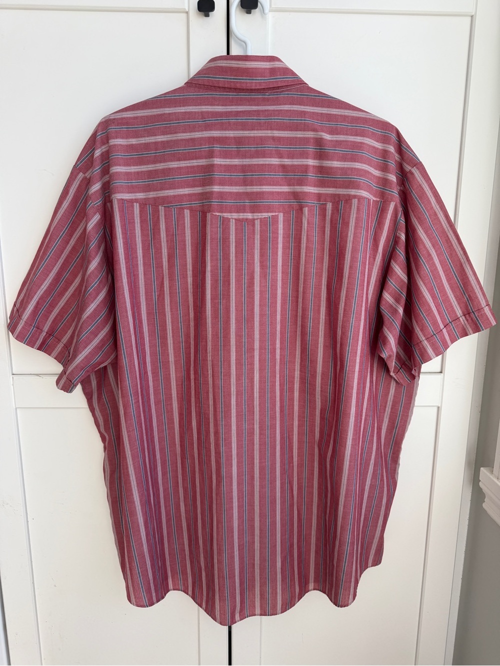 Plains Western Wear Big Man 2X Red Stripe Pearl Snap Western Shirt Ranchwear - Picture 5 of 5